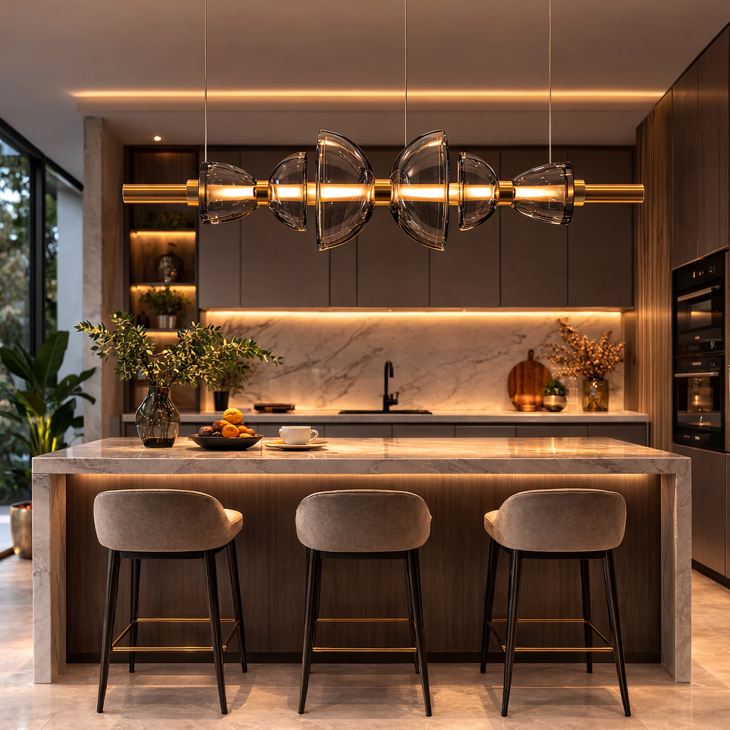 Threaded Linear Dining Chandelier
