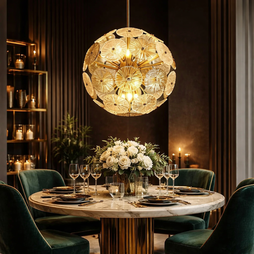 Sunburst Globe Chandelier