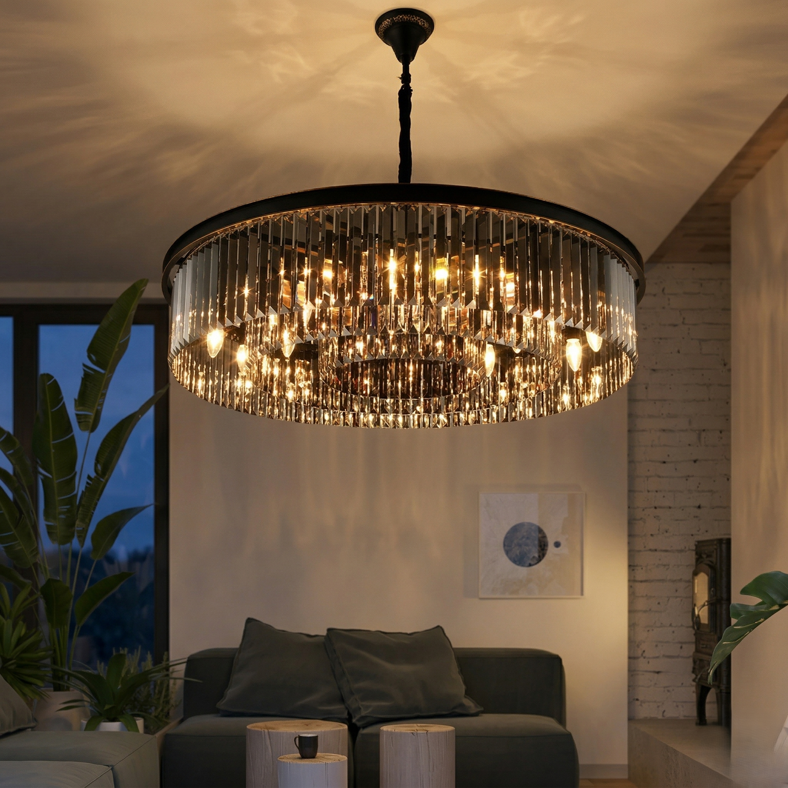 Eterna Glow Crystal Chandelier