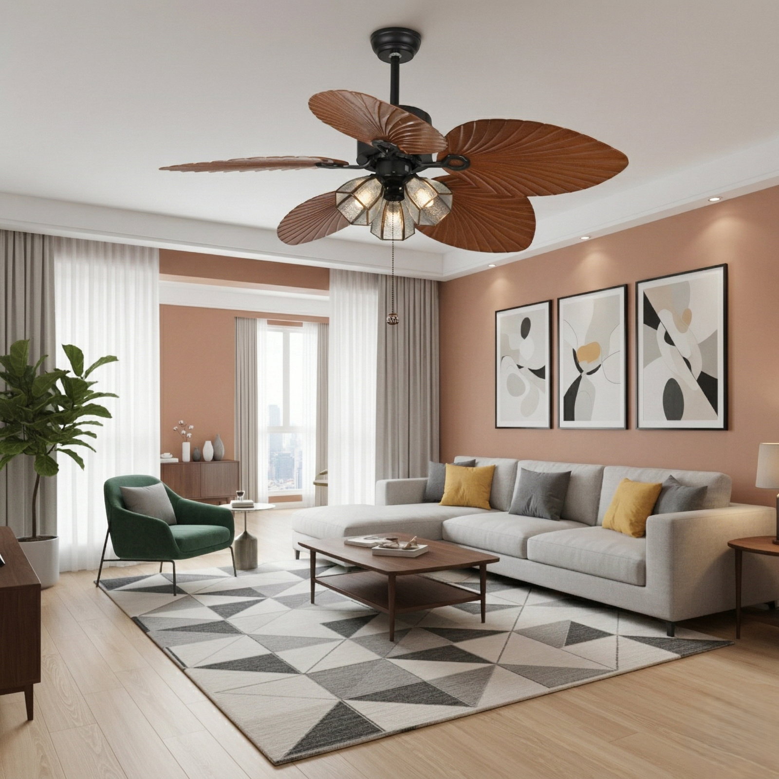 Palmora Leaf Ceiling Fan