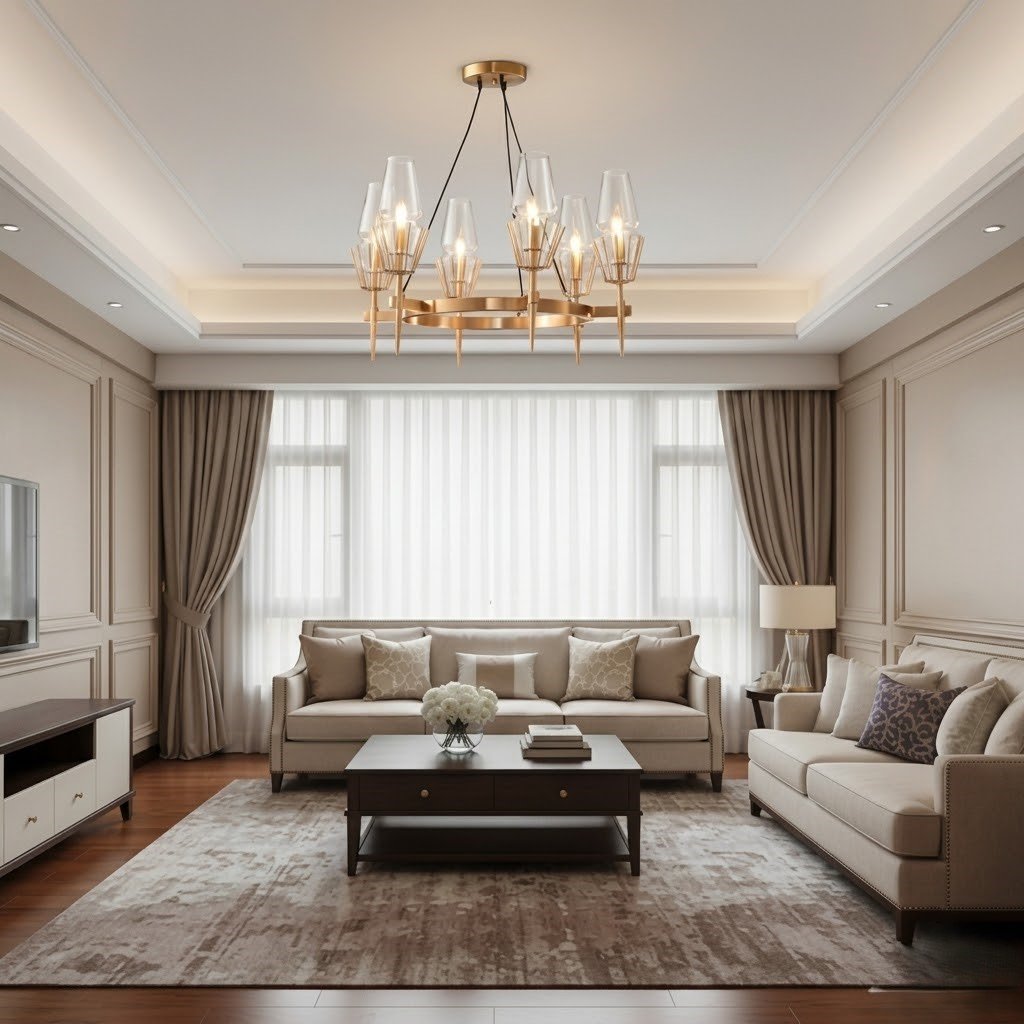 Radiant Glass Round Chandelier