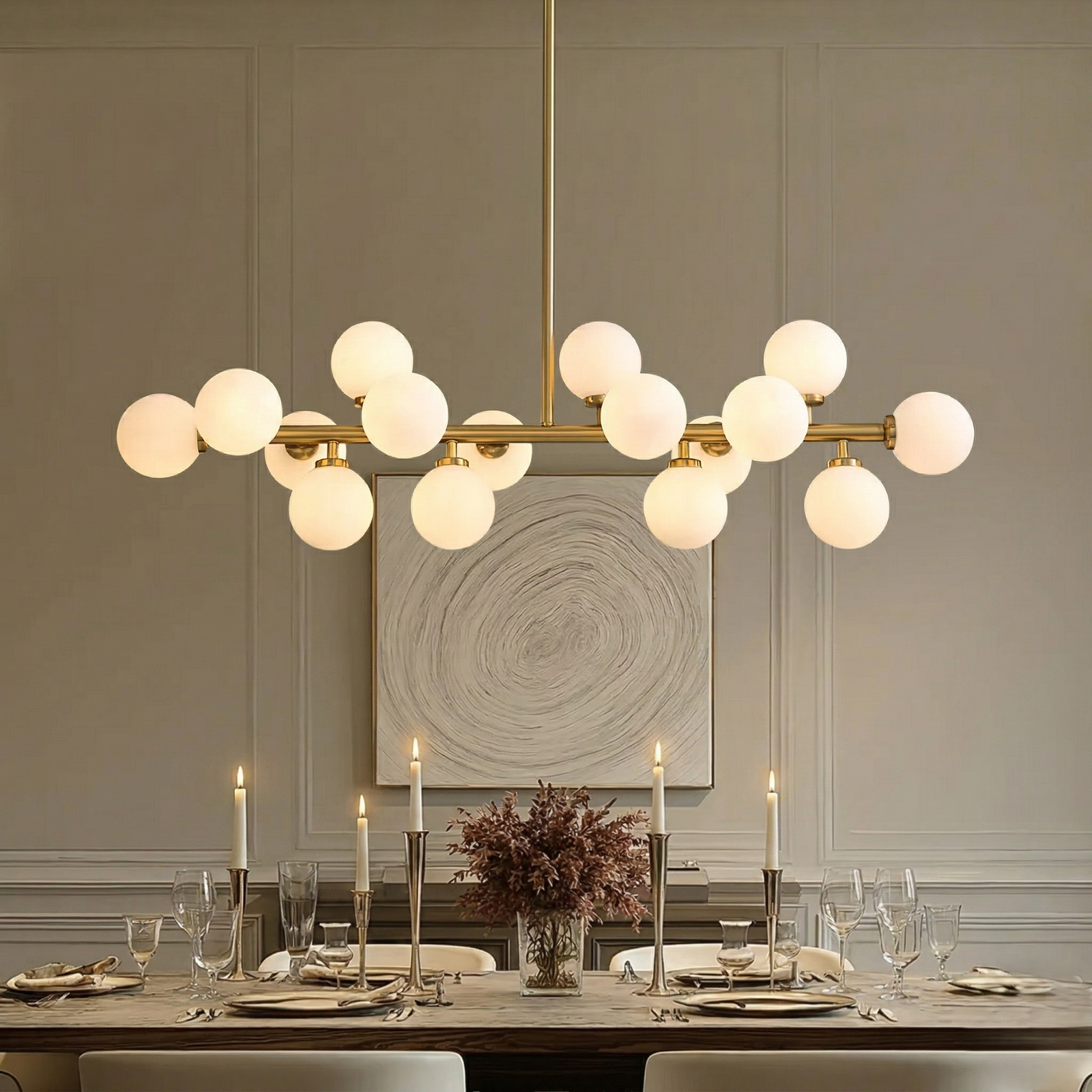 Milky Moon Dining Chandelier